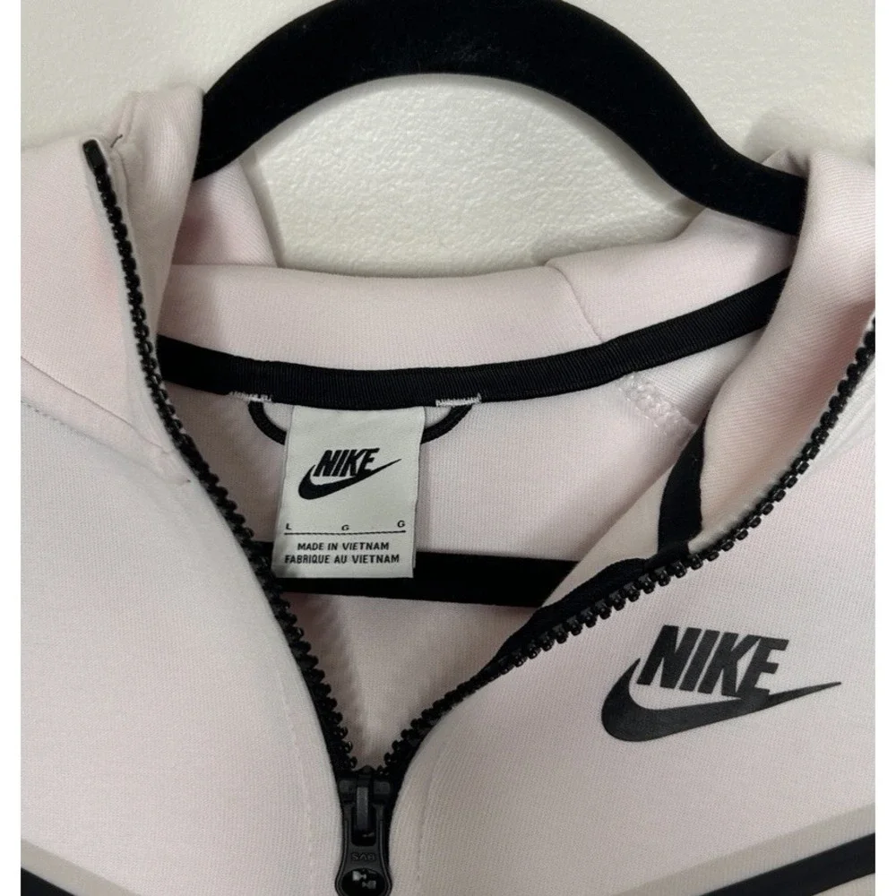 Nike Tech Fleece Hoodie Girls Pink Full Zip Pocket Jacket Youth Size Large